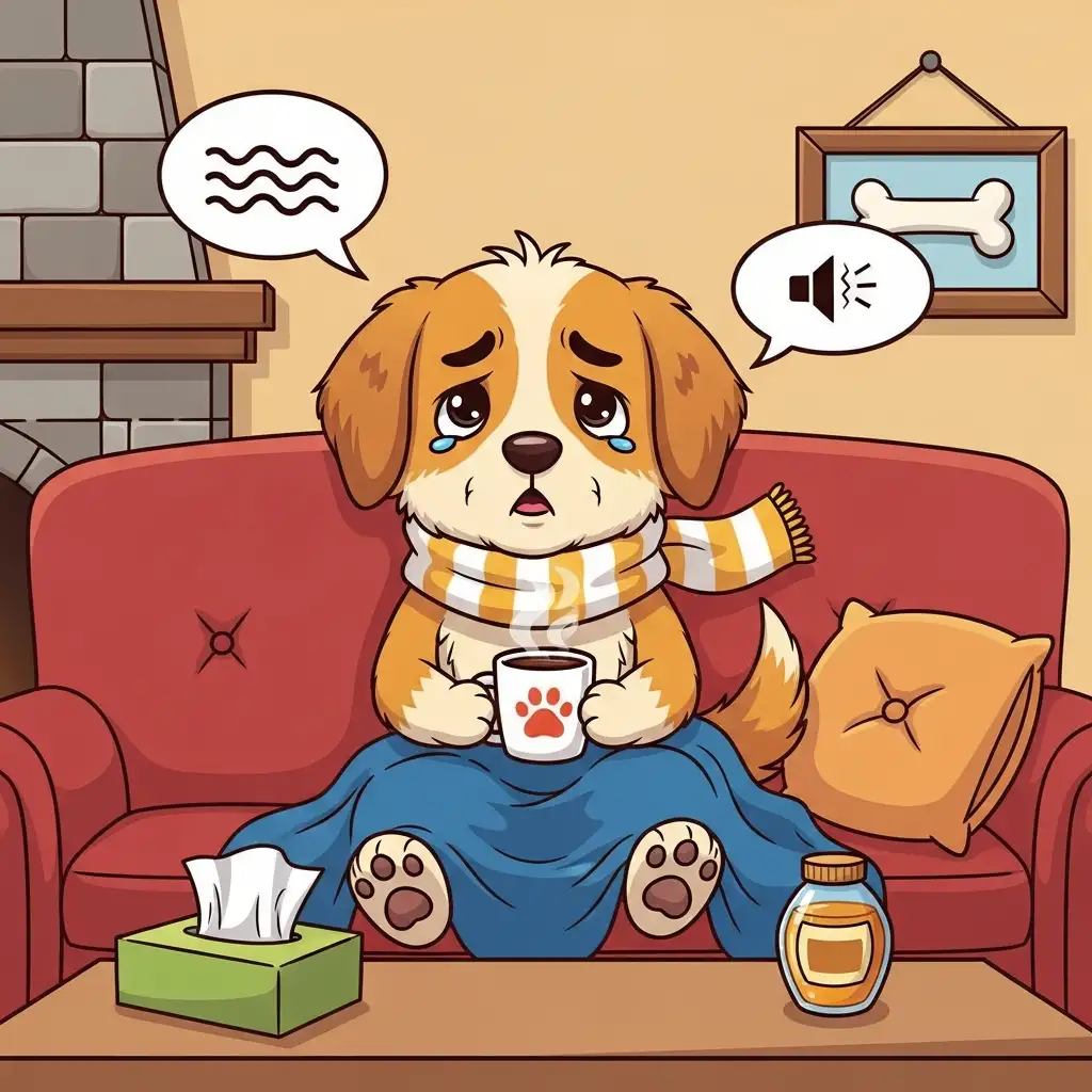 강아지 목소리가 쉬었어요