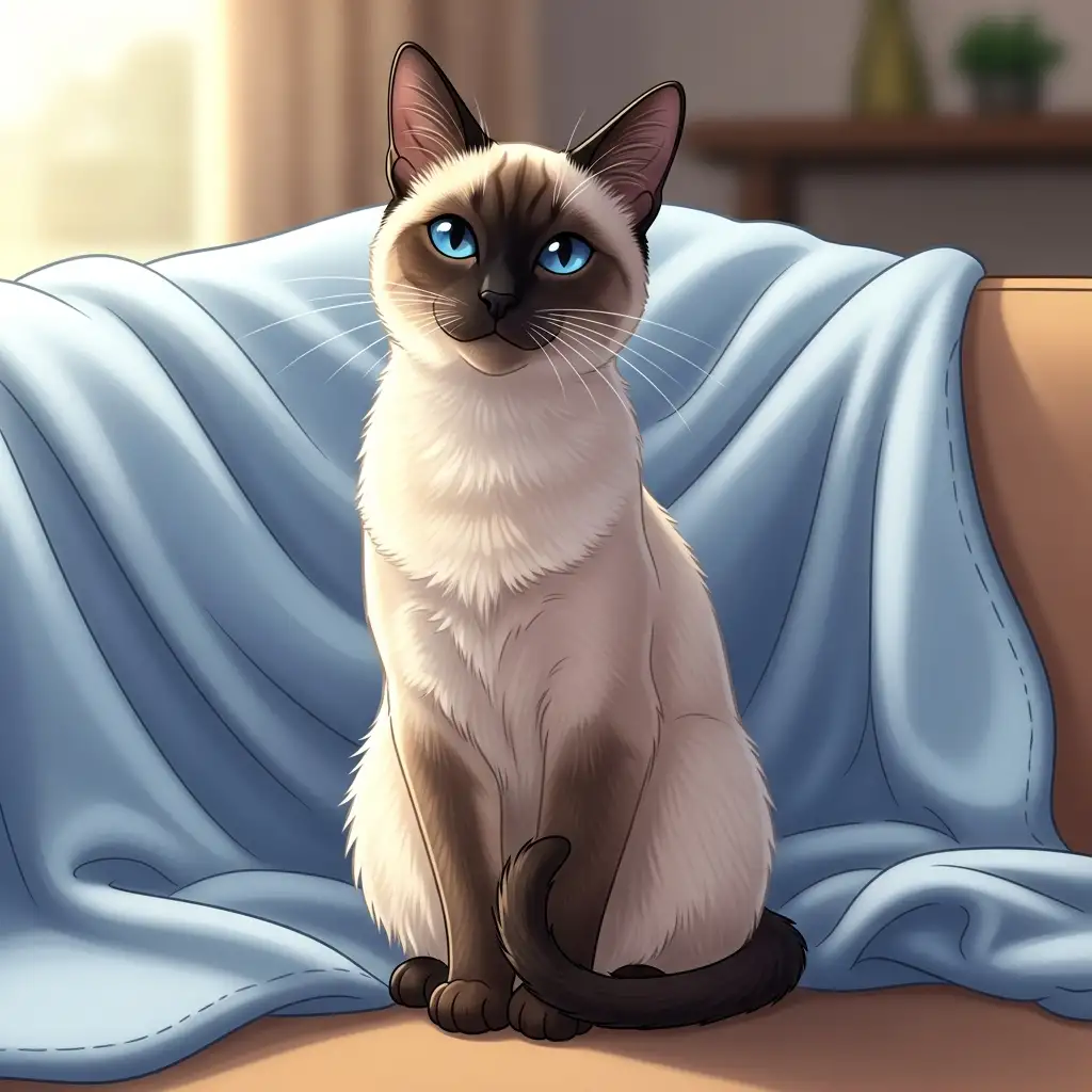 고양이 곰팡이성 피부염 치료를 마치고 건강하고 윤기 나는 털을 되찾은 행복한 고양이의 모습