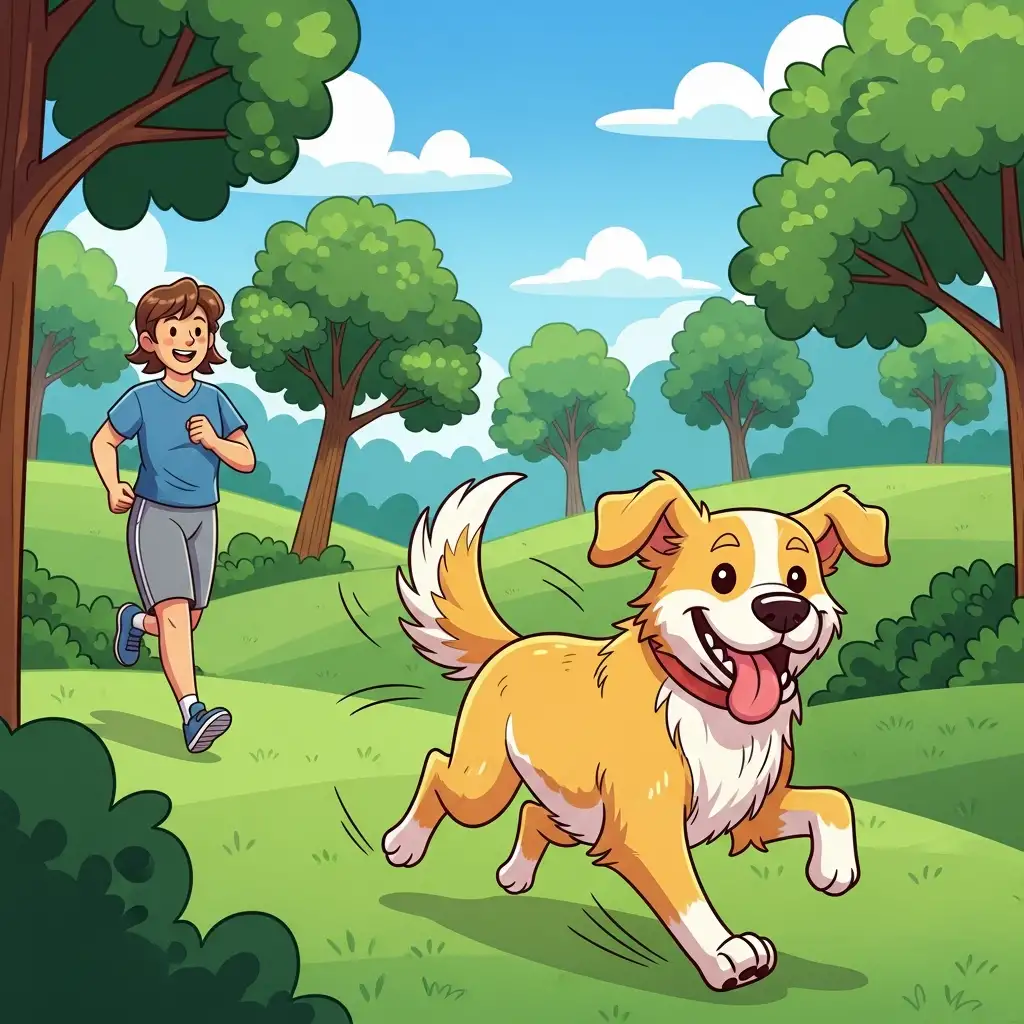 꾸준한 운동과 적절한 위생 관리를 통해 항문낭염을 예방하고 건강한 생활을 즐기는 강아지의 모습입니다.