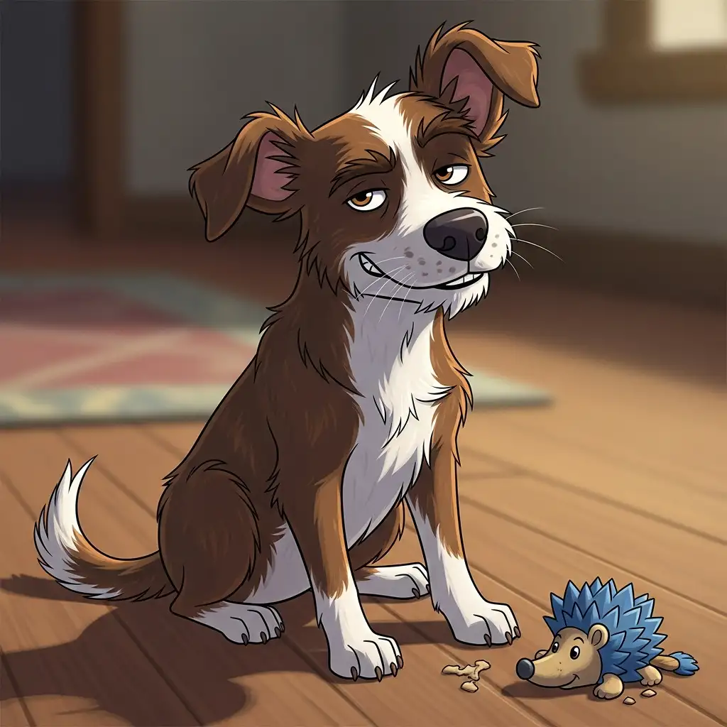 개춘기를 겪으며 보호자의 말을 듣지 않고 장난을 치는 사춘기 강아지의 모습