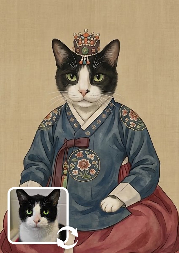 조선시대 양반낭자 패브릭 포스터