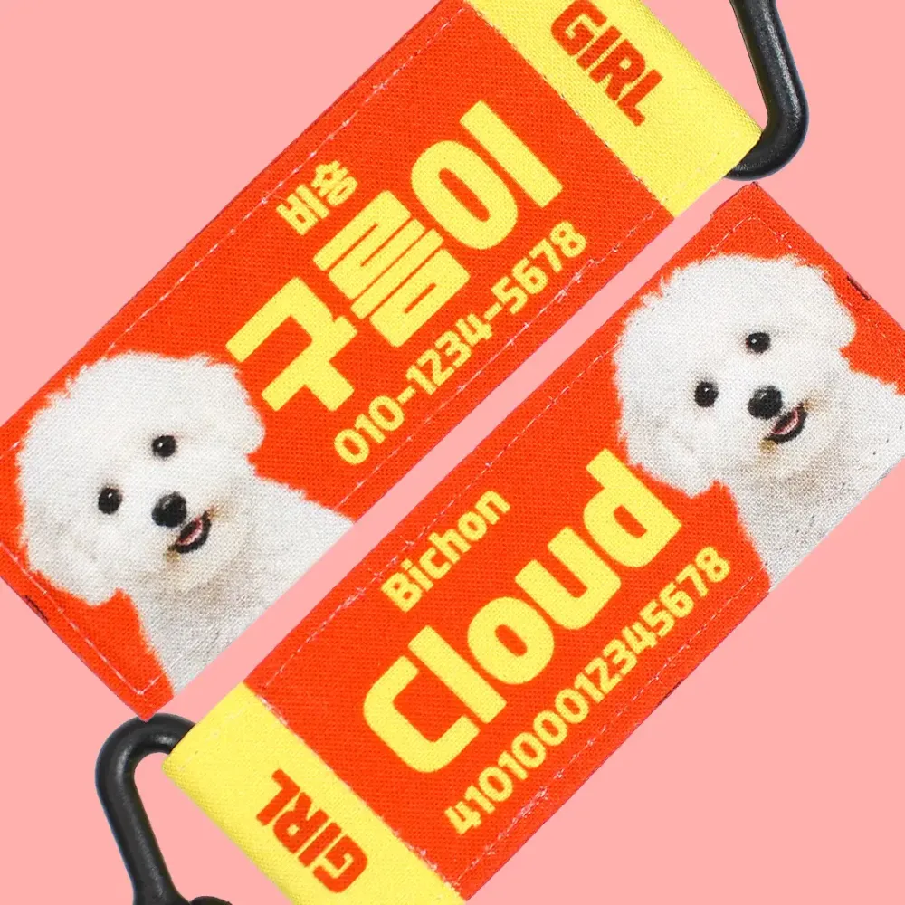 강아지 인식표 오리지널 레드버터